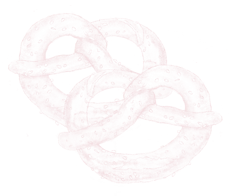 Un bretzel en forme de nœud avec des marques de découpe sur sa surface